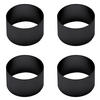 SERVIETTENRINGESET   4 Stück  - Schwarz, Basics, Metall (4/2,5cm) - Echtwerk