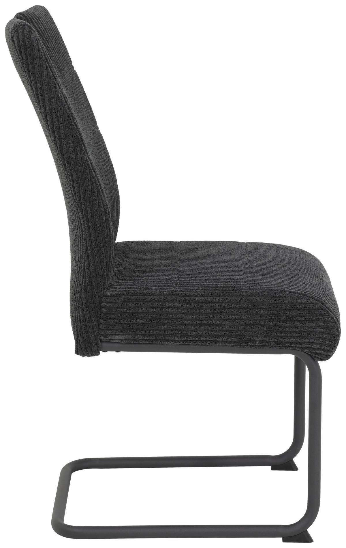 SCHWINGSTUHL  in Eisen Cord  - Anthrazit/Schwarz, MODERN, Textil/Metall (47/99/63cm) - Boxxx