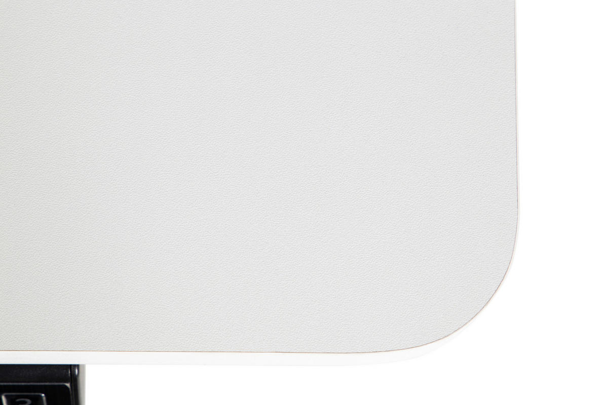 SCHREIBTISCH 160/80/72/118 cm Weiss höhenverstellbar elektrisch höhenverstellbar  - Weiss, Modern, Holzwerkstoff/Metall (160/80/72/118cm) - Livetastic