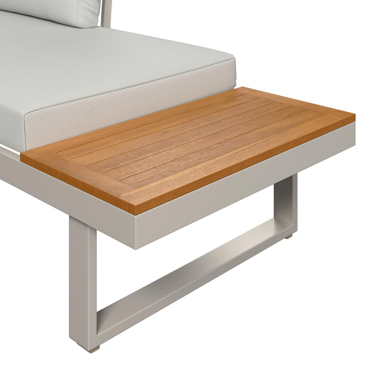 LOUNGE GARNITÚRA    - világosszürke/bézs, Design, textil/fa - Amatio