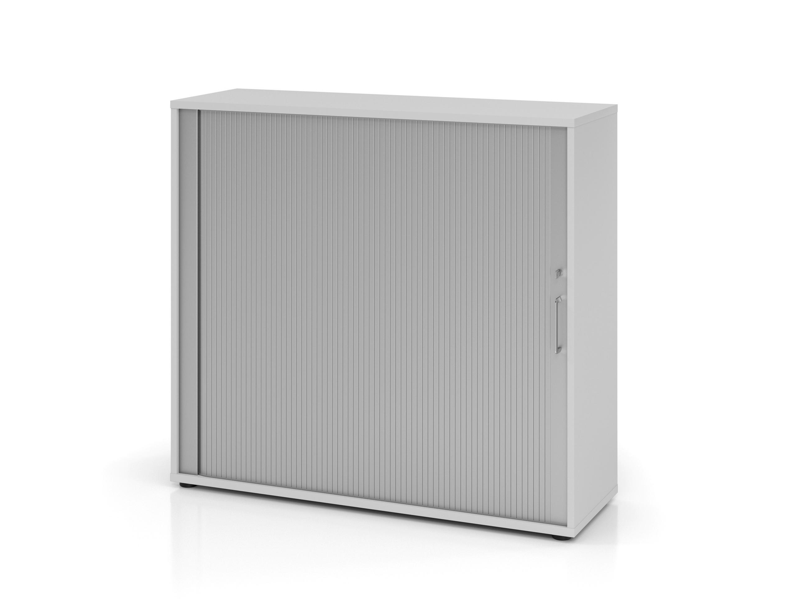 ROLLOSCHRANK Grau, Silberfarben  - Silberfarben/Schwarz, KONVENTIONELL, Holz/Holzwerkstoff (120/110/40cm) - Venda