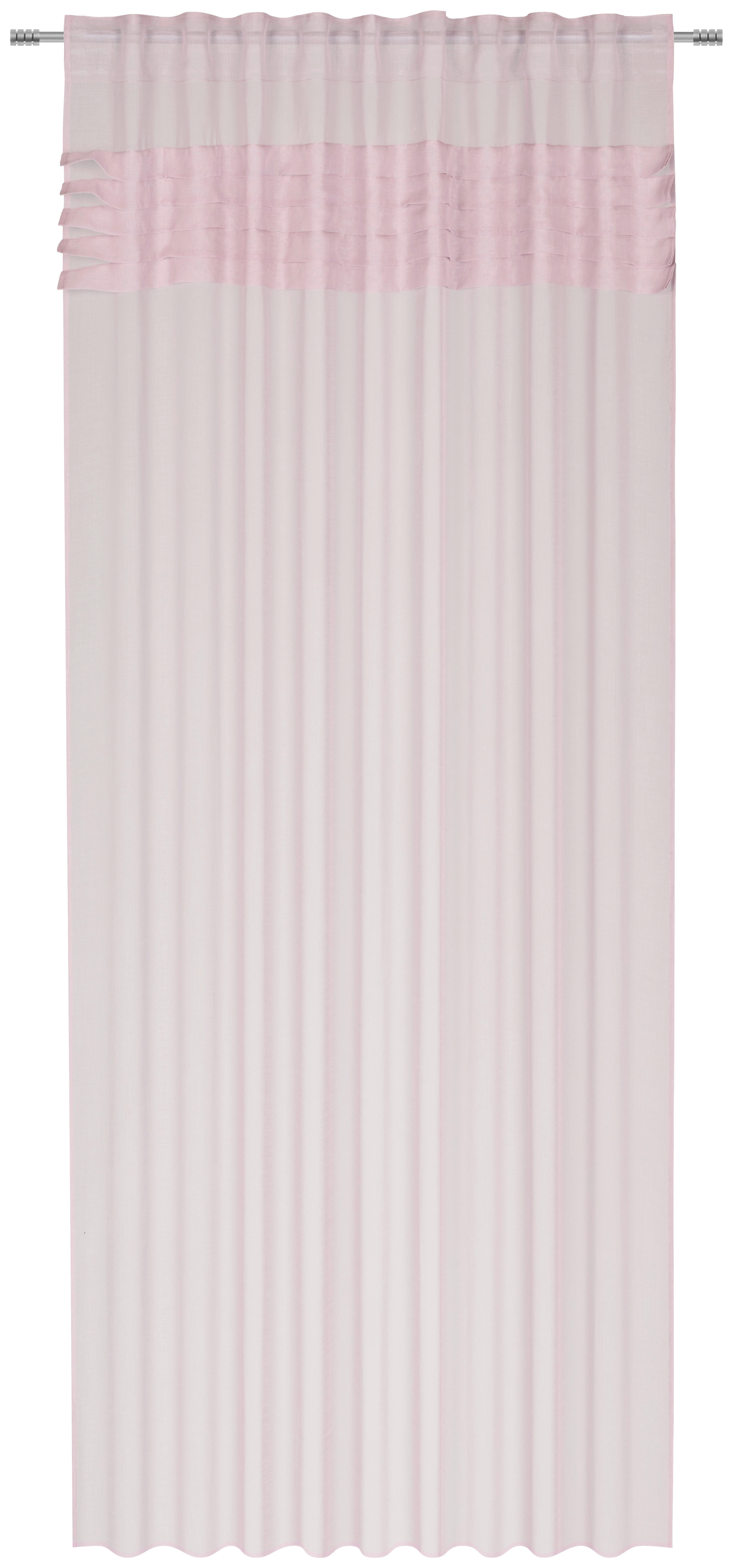 FERTIGVORHANG halbtransparent  - Rosa, KONVENTIONELL, Textil (140/245cm) - Esposa