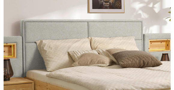 BETT 180/200 cm in Naturfarben, Zirbelkieferfarben - Zirbelkieferfarben/Naturfarben, Natur, Holz/Textil (180/200cm) - Valnatura