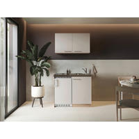 MINIKÜCHE Levin 100 cm  in Kaschmir  - Kaschmir/Eichefarben, Trend, Holzwerkstoff/Kunststoff (100cm) - Respekta