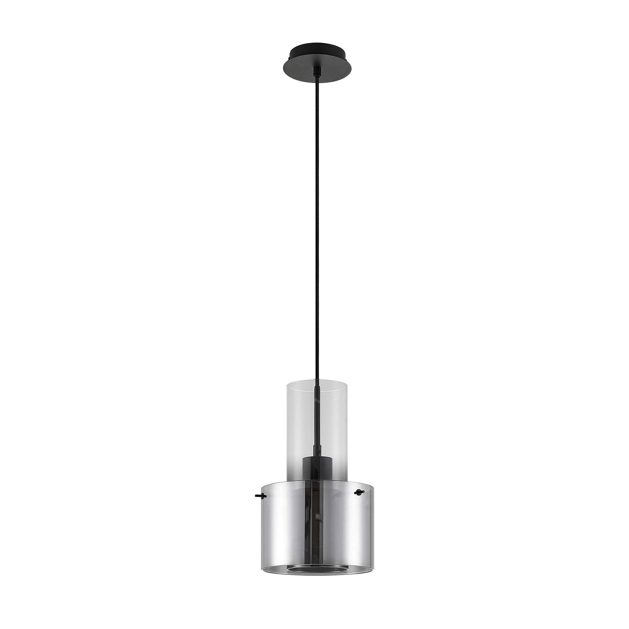 HÄNGELEUCHTE 18/150 cm  - Dunkelgrau, Design, Glas/Metall (18/150cm) - Dieter Knoll