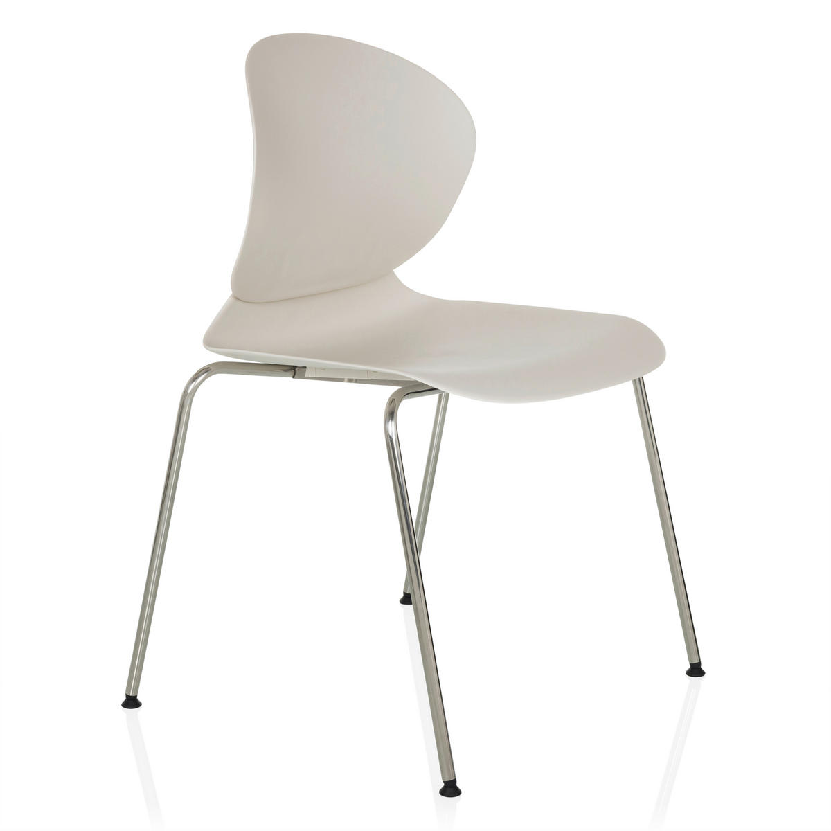 BESUCHERSTUHL  in Weiß  - Silberfarben/Weiß, MODERN, Kunststoff/Metall (56/80/54cm) - MID.YOU