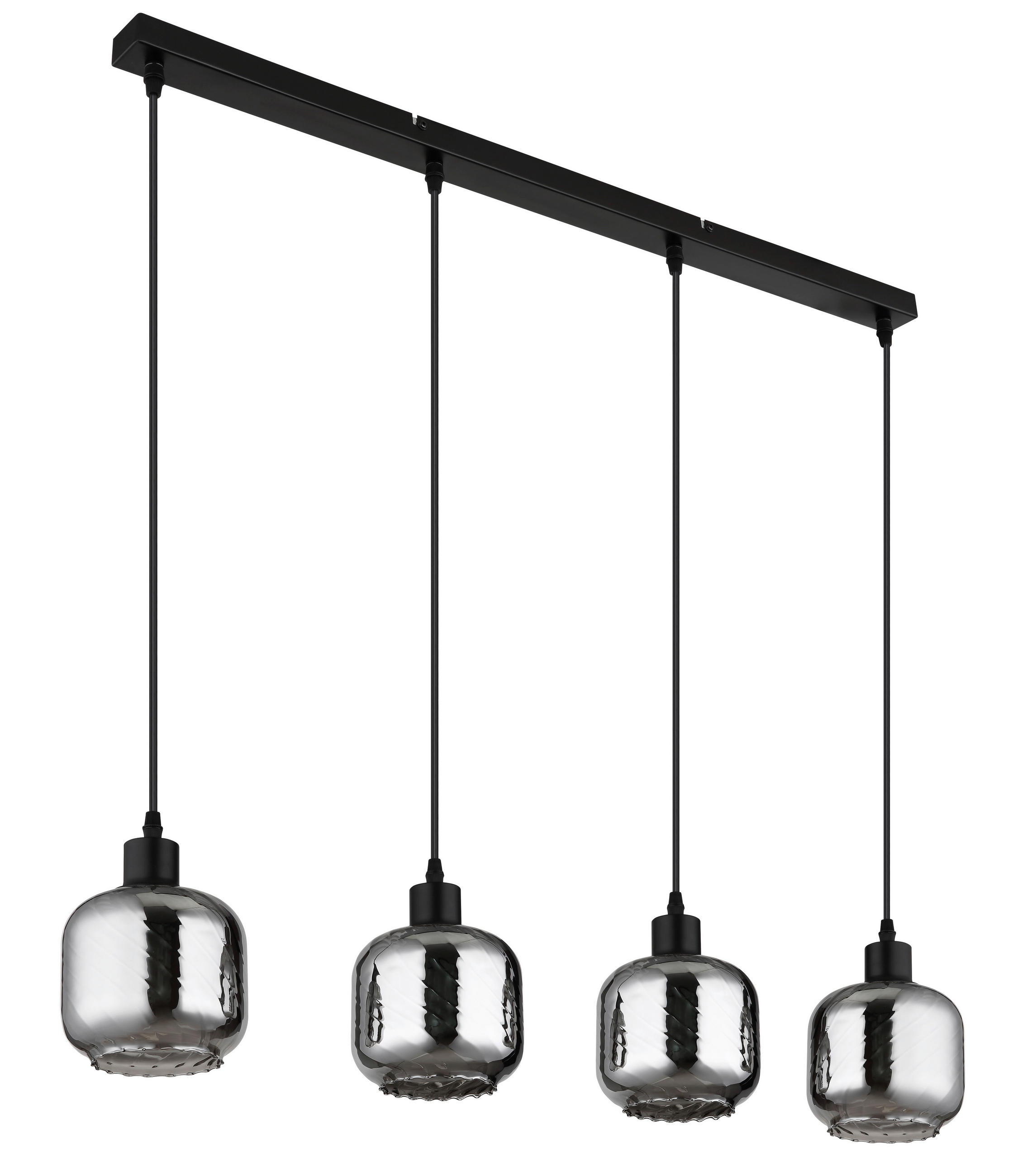 HÄNGELEUCHTE XIA 89/14/120 cm   - Klar/Schwarz, Design, Glas/Kunststoff (89/14/120cm) - Globo