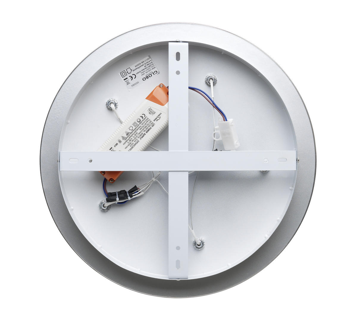 LED-DECKENLEUCHTE 40 cm  - Chromfarben, ROMANTIK / LANDHAUS, Glas/Metall (40cm) - Globo