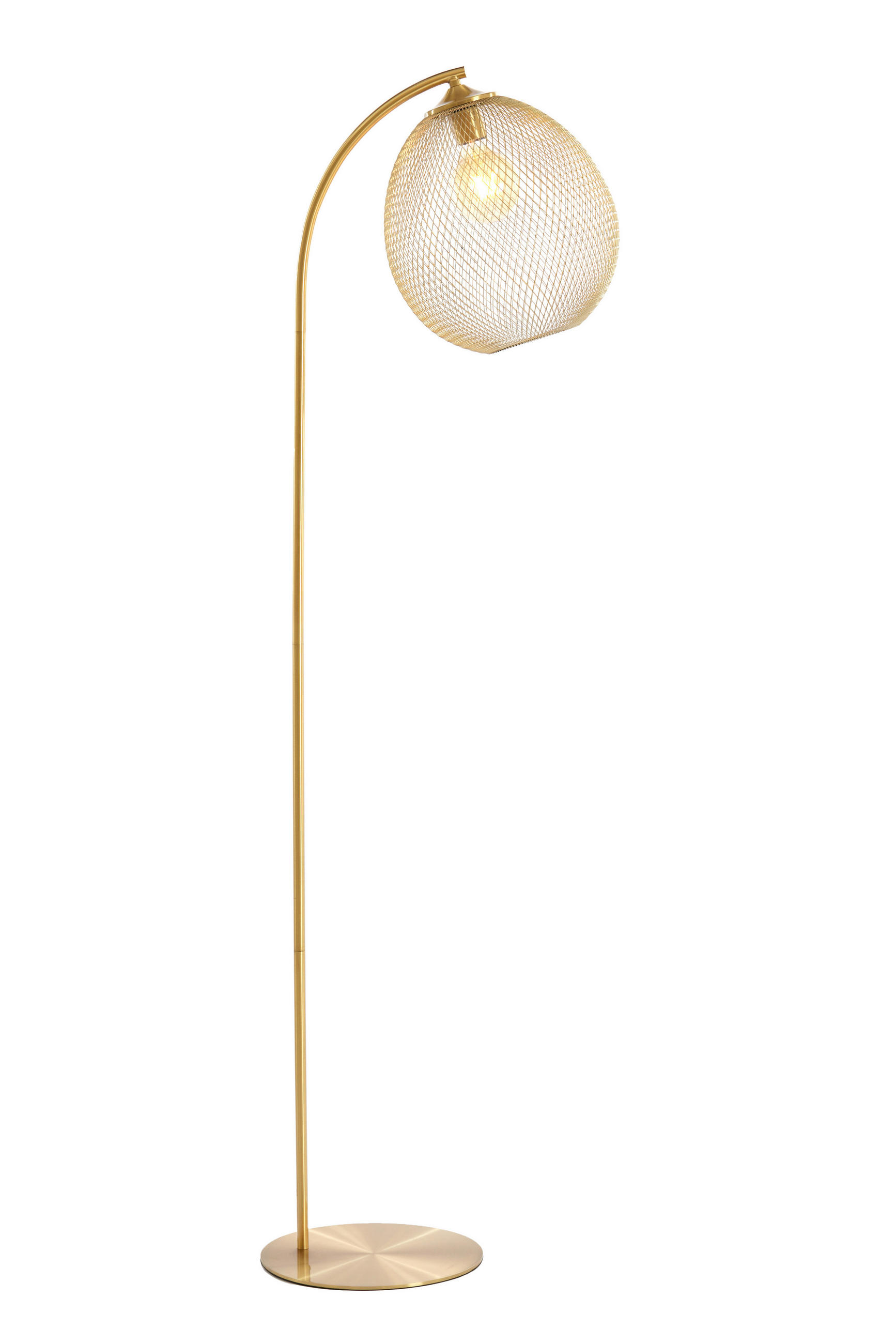 STEHLEUCHTE Moroc 30/160 cm   - Goldfarben, Design, Kunststoff/Metall (30/160cm) - Light & Living