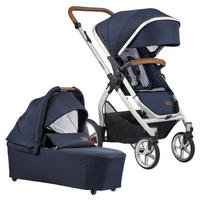 KINDERWAGENSET FX4 Life  - Silberfarben/Braun, Basics, Textil/Metall (57/129/100cm) - Gesslein