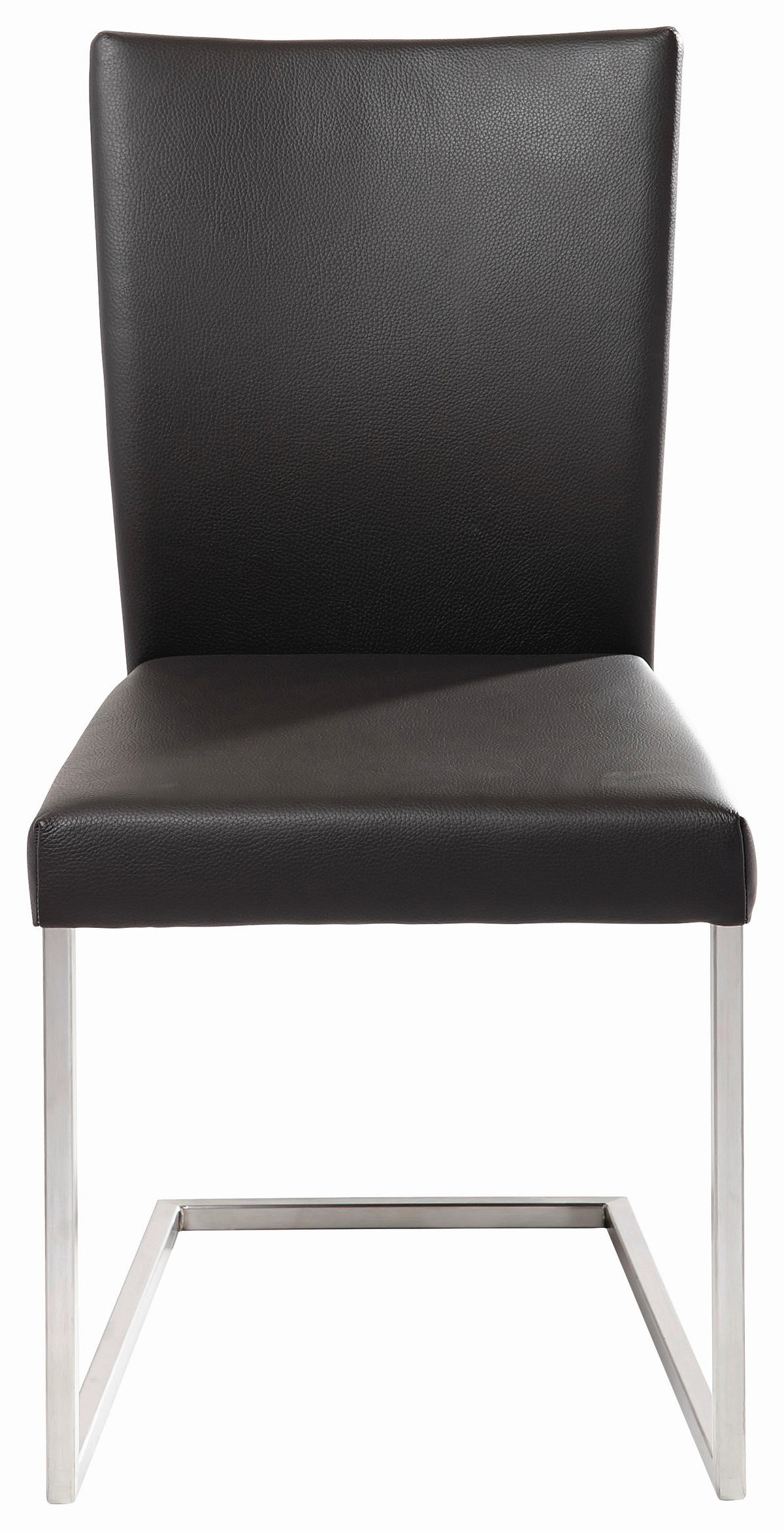 SCHWINGSTUHL  in Edelstahl Echtleder pigmentiert  - Edelstahlfarben/Grau, Design, Leder/Metall (48/90.5/63cm) - Bert Plantagie