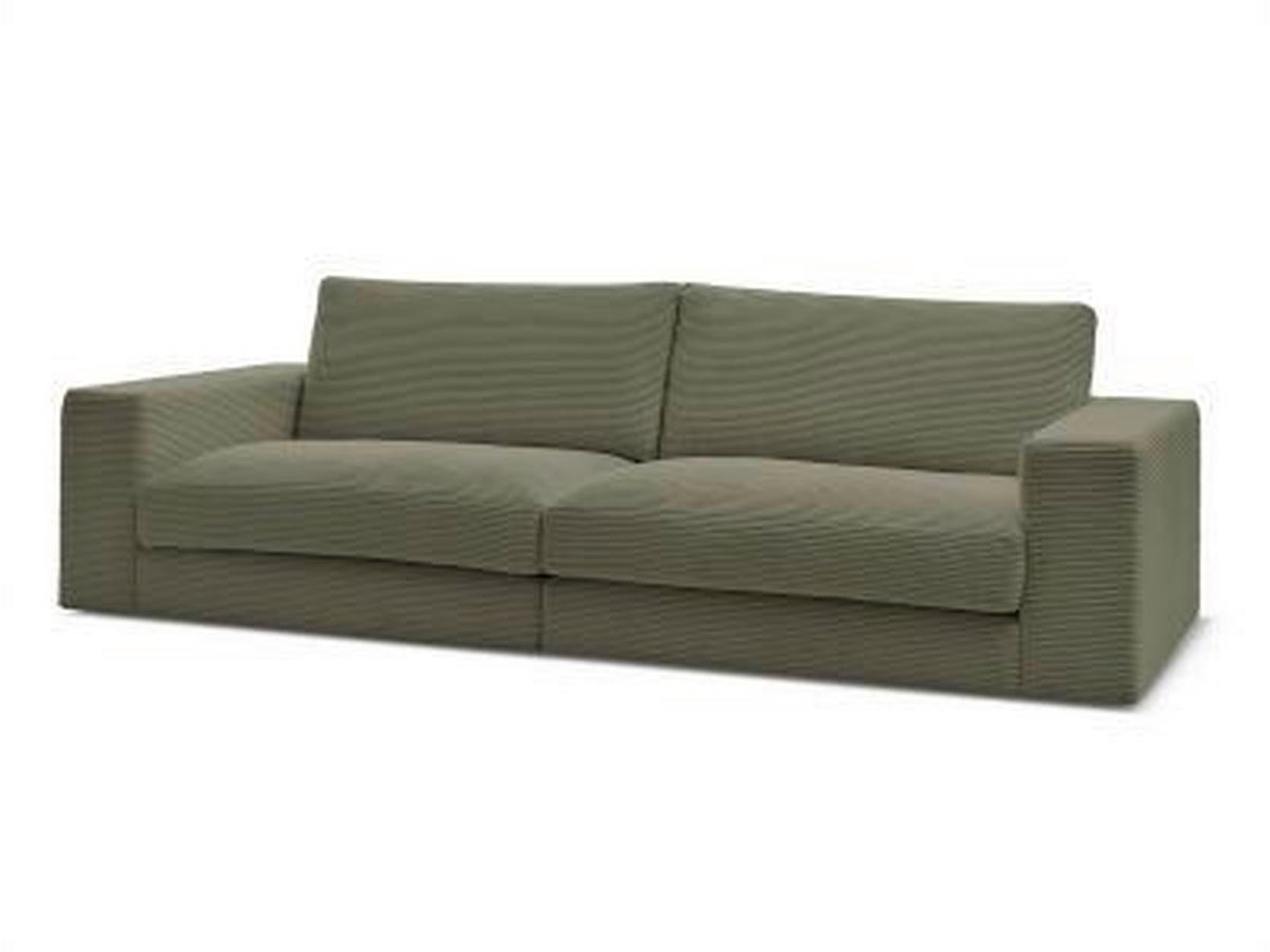 3-SITZER-SOFA LEONARD Cord Hellgrün  - Schwarz/Hellgrün, MODERN, Kunststoff/Textil (274/77/109cm)