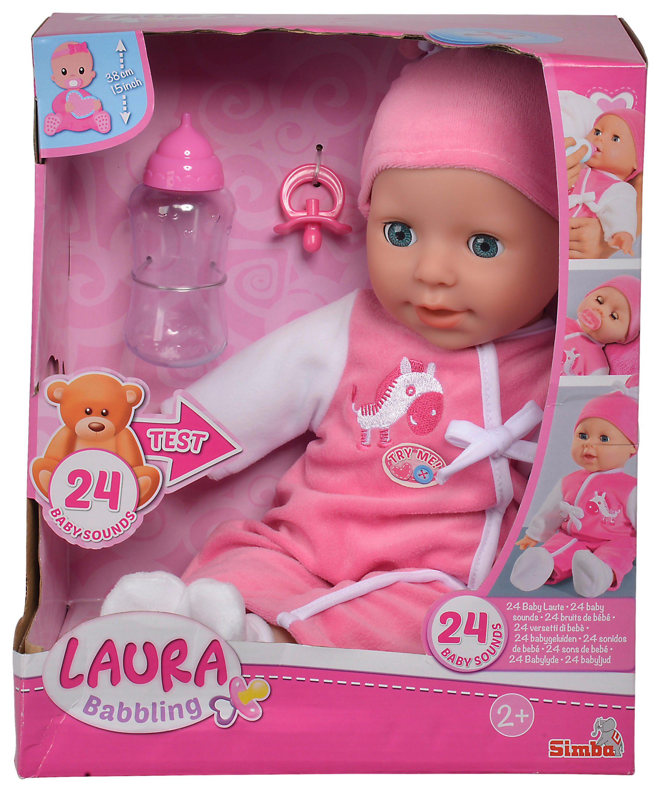 SPIELPUPPE LAURA - Weiss/Beige, Basics, Kunststoff (38cm) - Simba