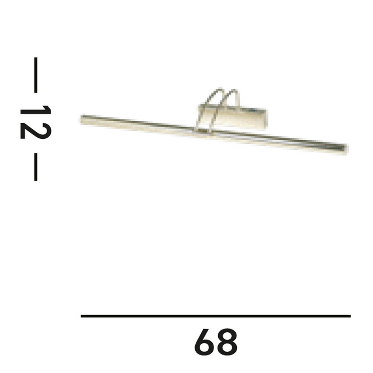 LED-BILDERLEUCHTE 68/20/12 cm   - Goldfarben, KONVENTIONELL, Kunststoff/Metall (68/20/12cm)