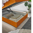 BOXSPRINGBETT 140/200 cm  in Cognac  - Cognac/Schwarz, KONVENTIONELL, Kunststoff/Textil (140/200cm) - Xora