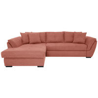ECKSOFA in Webstoff Koralle  - Koralle/Schwarz, Design, Kunststoff/Textil (187/278cm) - Livetastic