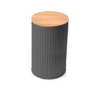 VORRATSDOSE 1.5 l  - Schwarz/Naturfarben, Basics, Naturmaterialien/Kunststoff (11/19cm) - Homeware Profession.