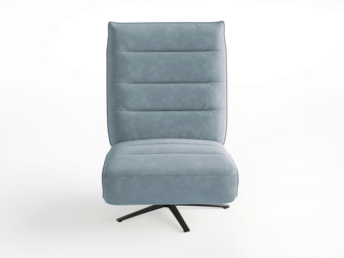 RELAXAČNÍ KŘESLO, textil, světle modrá - černá/světle modrá, Basics, kov/textil (80/109/98cm) - Sit & More