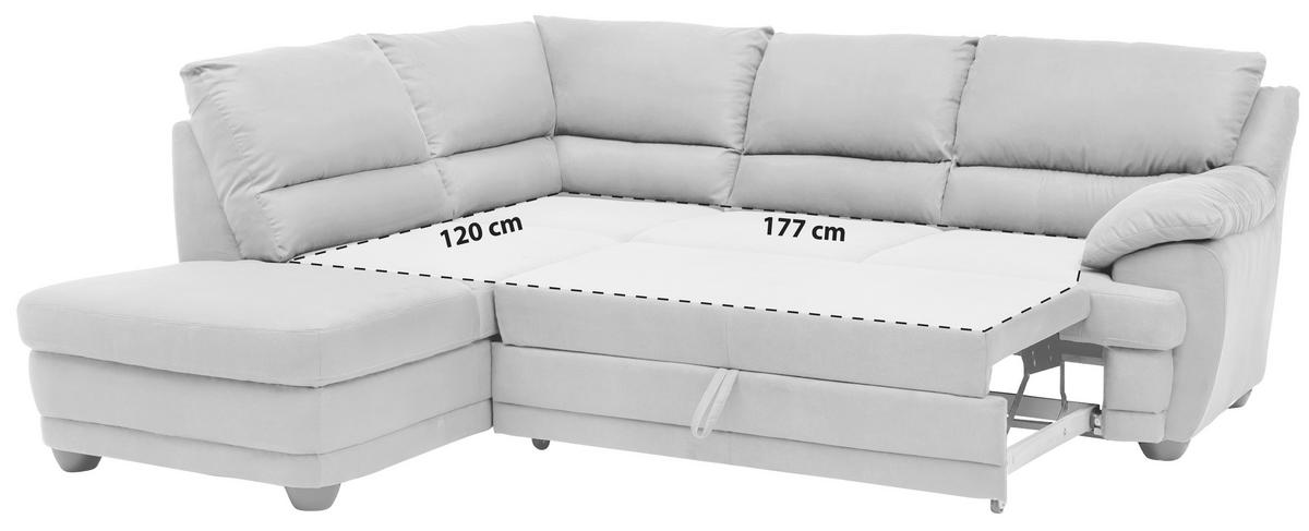 ECKSOFA in Mikrofaser Anthrazit  - Anthrazit/Schwarz, Design, Kunststoff/Textil (225/245cm) - Livetastic
