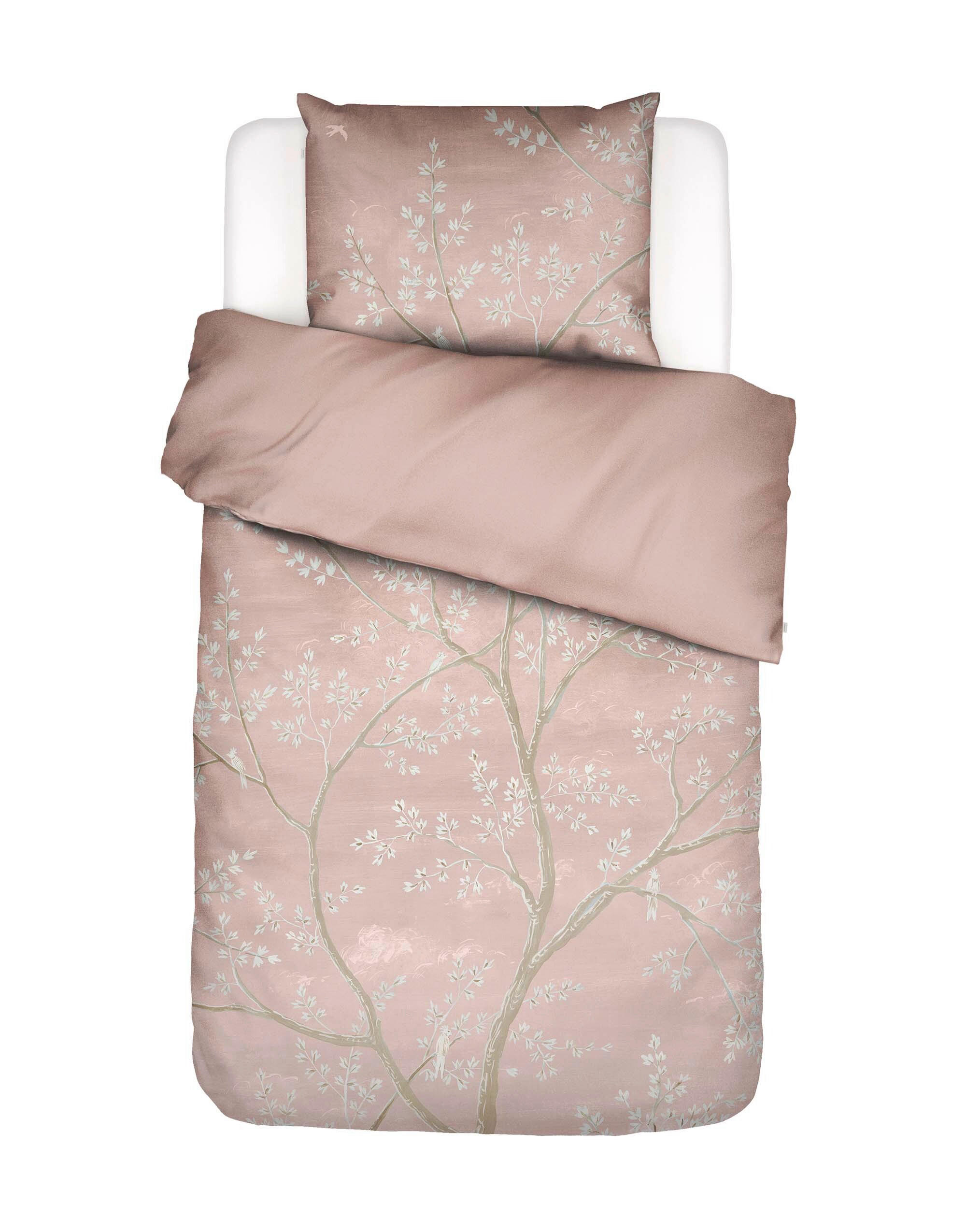 BETTWÄSCHE 2-teilig Lucienne Satin 155/220 cm  - Hellrosa, KONVENTIONELL, Textil (155/220cm) - Essenza