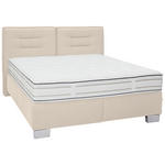 BOXSPRINGBETT 180/200 cm  in Beige  - Chromfarben/Beige, KONVENTIONELL, Textil (180/200cm) - Dieter Knoll