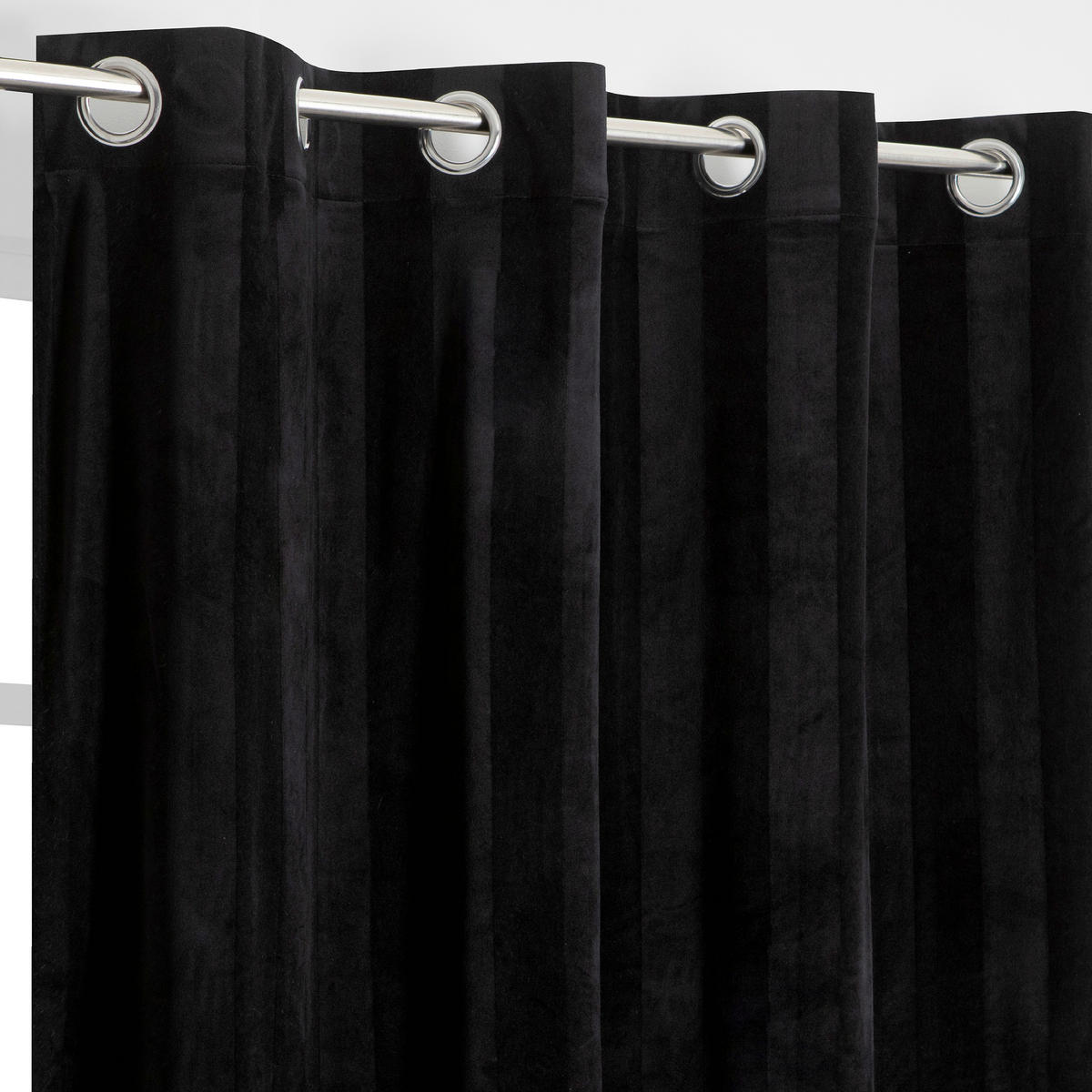 FERTIGVORHANG blickdicht  - Schwarz, Basics, Textil (135/240cm)
