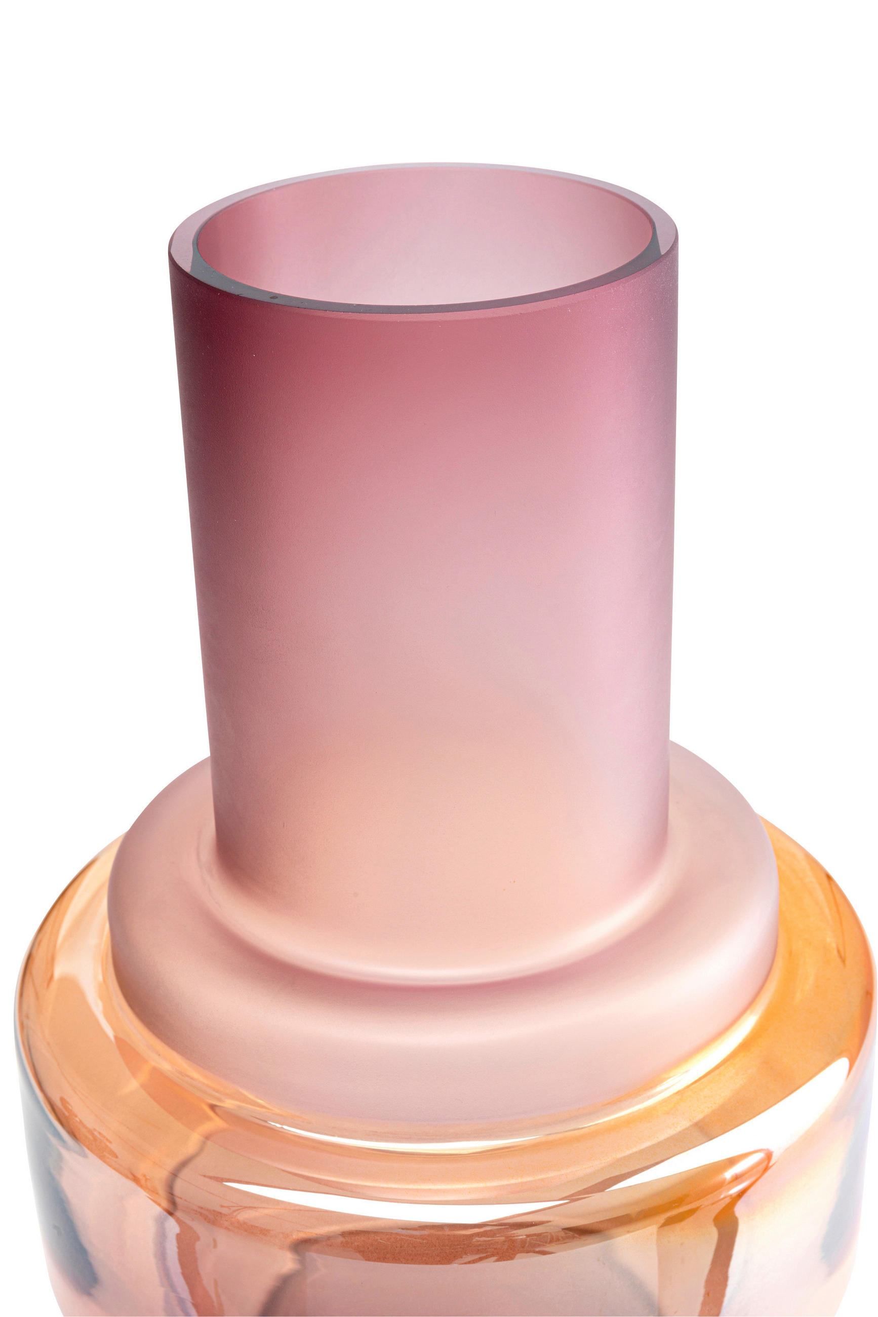 VASE 35,5 cm  - Goldfarben/Rosa, KONVENTIONELL, Glas (20/35,5cm) - Kare-Design