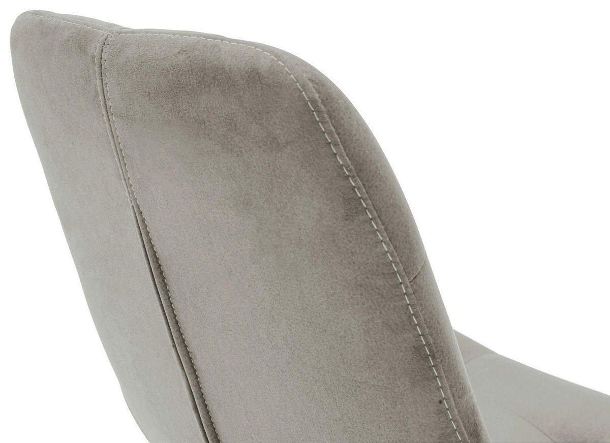 STUHL  in Flachgewebe  - Hellgrau, Konventionell, Holz/Textil (56/84/63cm) - Carryhome