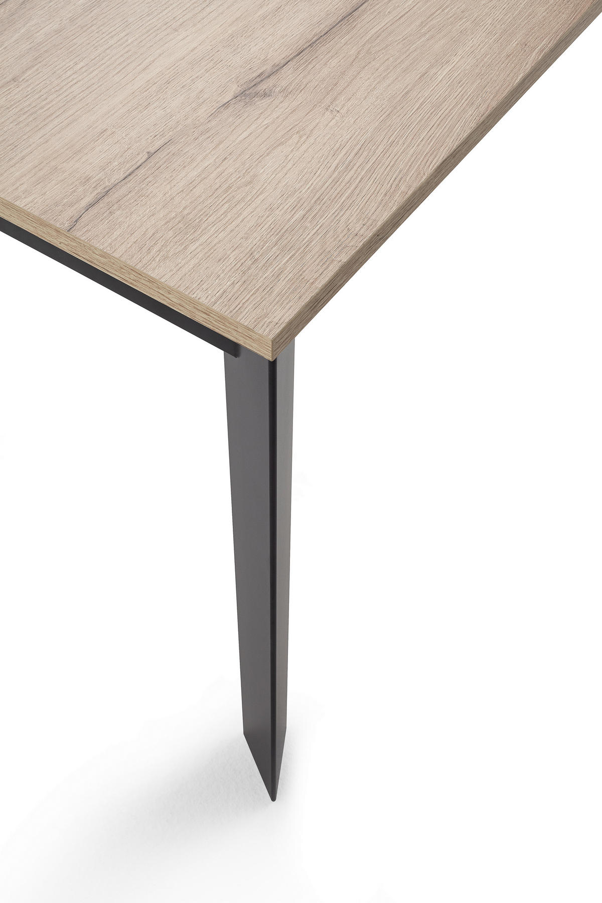 ESSTISCH Schwarz, Eichefarben rechteckig  ausziehbar, in verschiedenen Größen erhältlich, in verschiedenen Holzdekoren erhältlich  - Eichefarben/Schwarz, Design, Holzwerkstoff/Metall (120-180/80/75cm) - home24