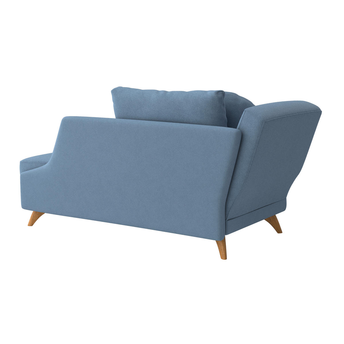 RÉCAMIERE in Flachgewebe Blau  - Blau/Eichefarben, Modern, Holz/Textil (205/74/94cm) - Bali