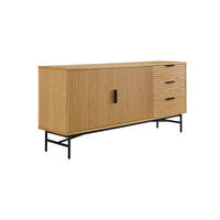 SIDEBOARD 160/75/40 cm  - Eichefarben/Schwarz, Design, Holz/Holzwerkstoff (160/75/40cm) - Livetastic