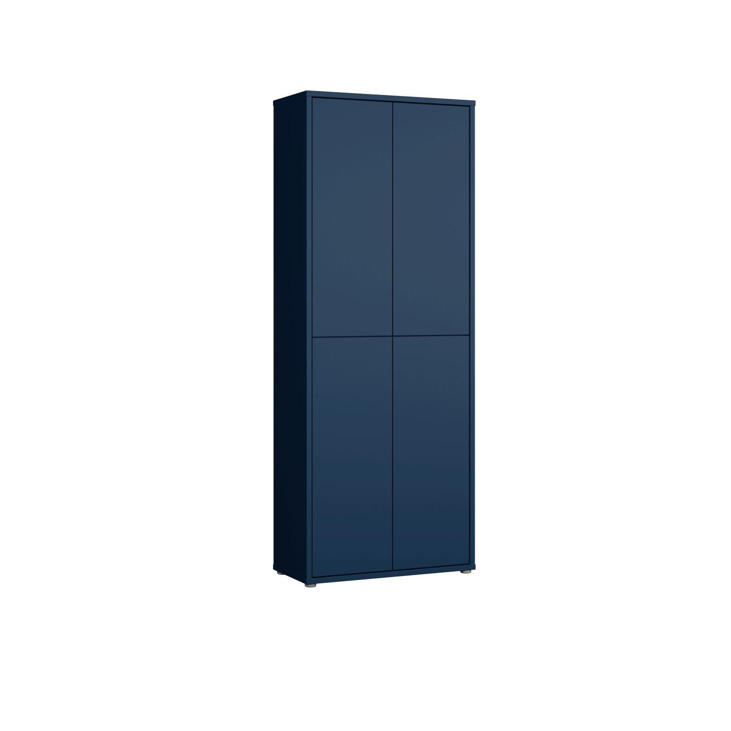 SCHUHSCHRANK Dunkelblau  - Dunkelblau/Grau, MODERN, Holzwerkstoff/Kunststoff (74,5/191,9/34,9cm) - Modern Living