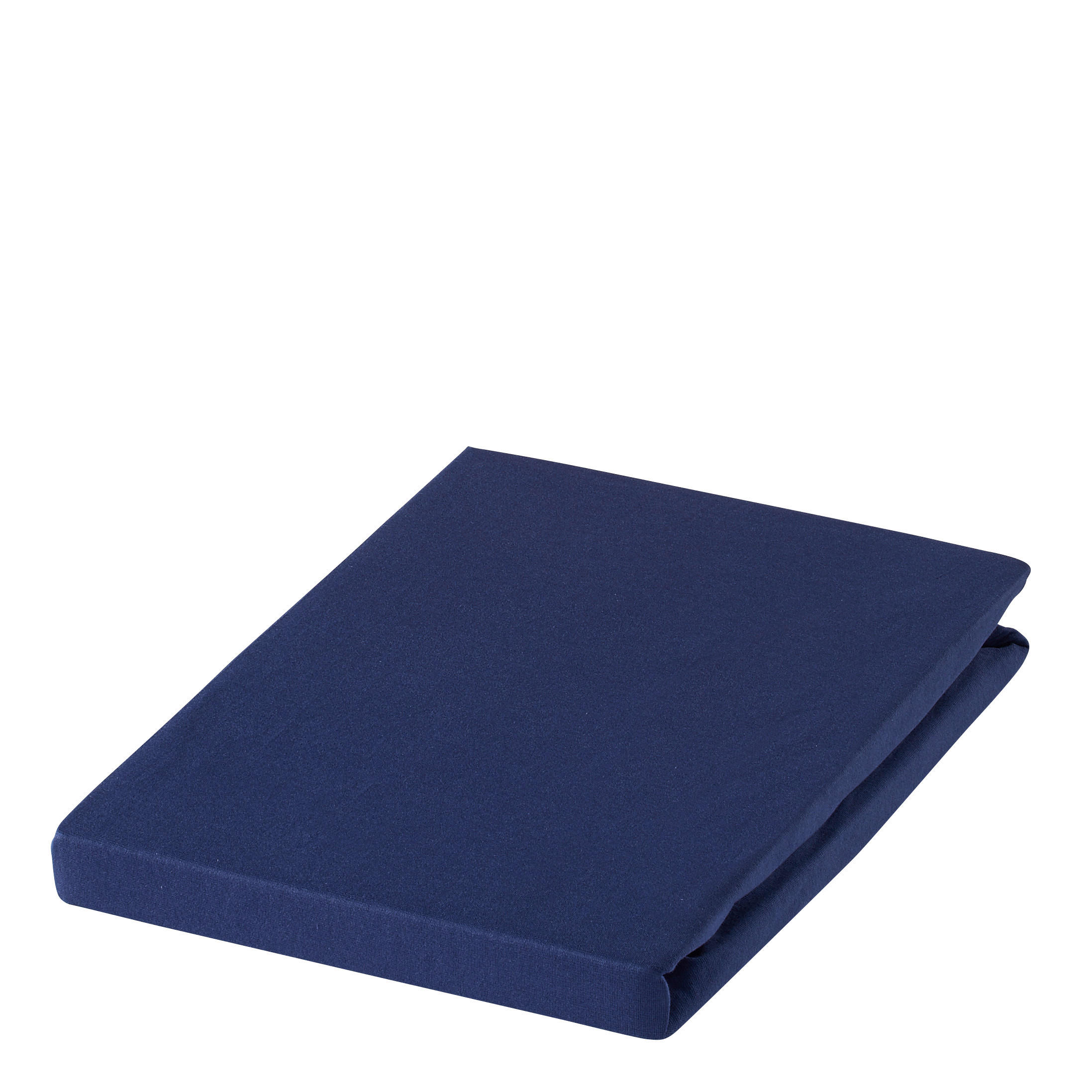 SPANNBETTTUCH Zwirn-Jersey  - Dunkelblau, Basics, Textil (150/200cm) - Estella