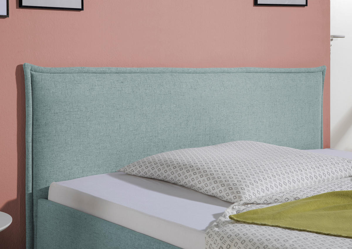 POLSTERBETT 100/200 cm,  in Petrol,  - Petrol/Schwarz, MODERN, Holz/Textil (100/200cm) - Livetastic