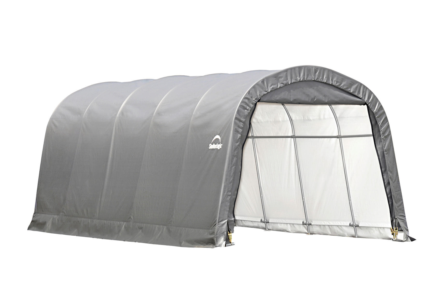 CARPORT 370/240/610 cm Stahl  - Grau, Basics, Kunststoff/Metall (370/240/610cm) - Ambia Garden
