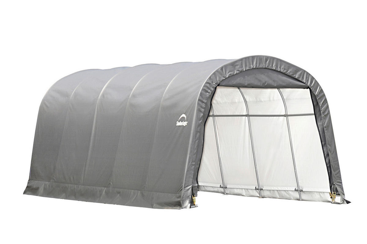 CARPORT 370/240/610 cm Stahl  - Grau, Basics, Kunststoff/Metall (370/240/610cm) - Ambia Garden
