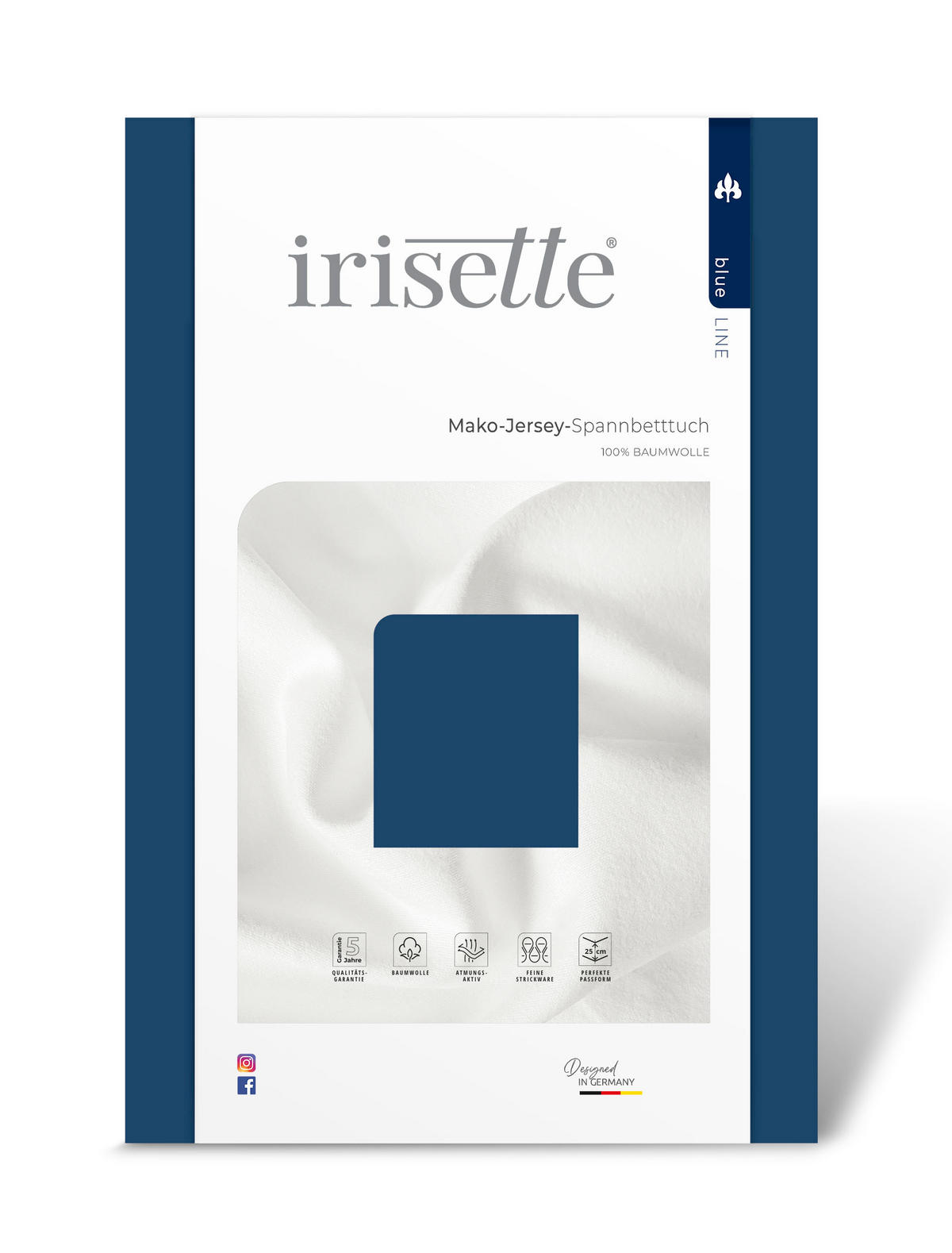 SPANNBETTTUCH Jersey 100/200 cm  - Dunkelblau, KONVENTIONELL, Textil (100/200cm) - Irisette