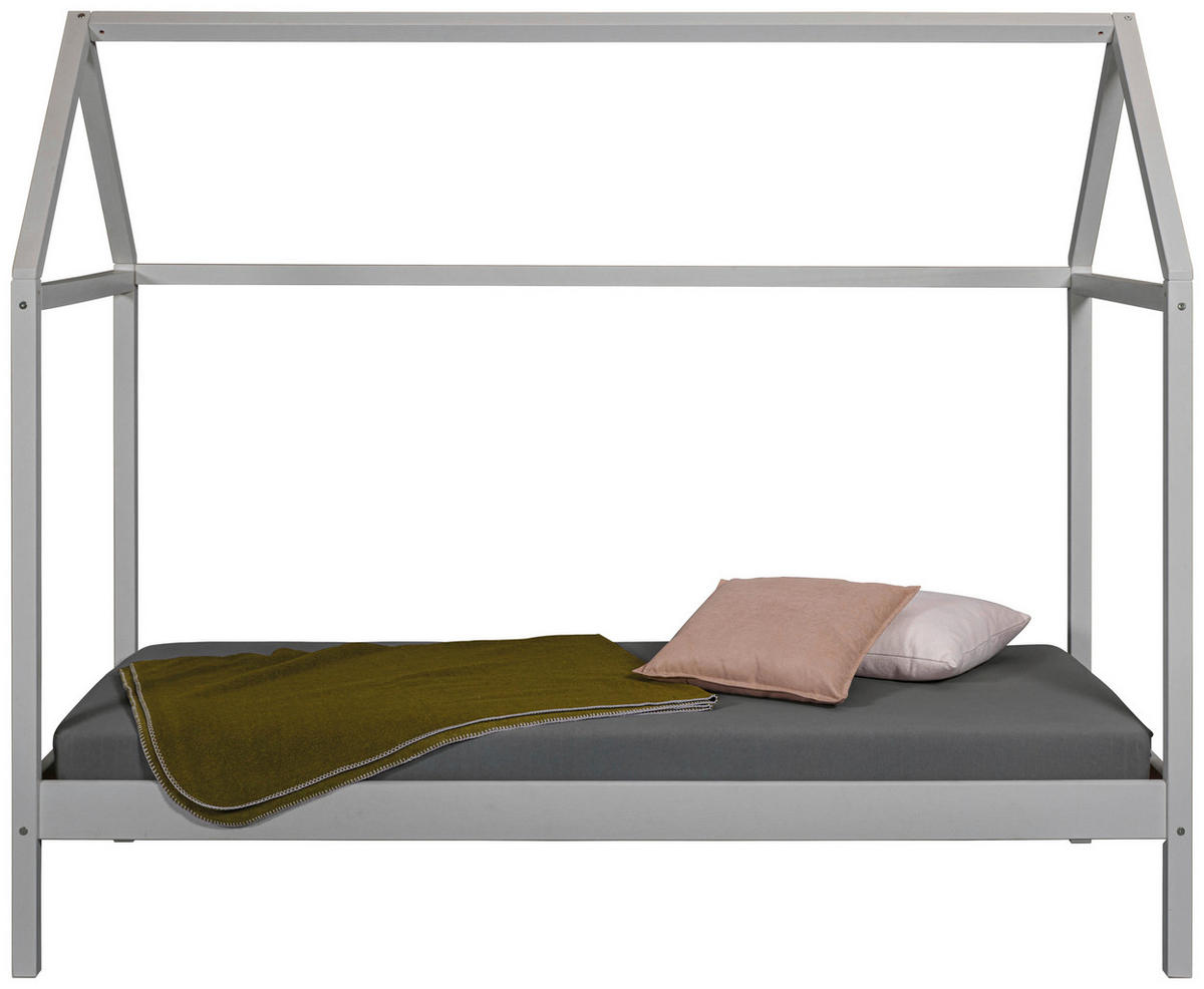 HAUSBETT 90/200 cm Hellgrau  - Hellgrau, Modern, Holz (90/200cm) - MID.YOU