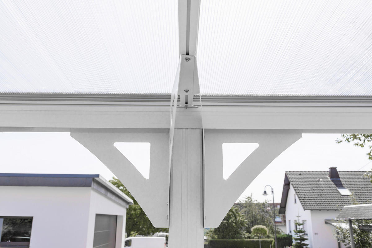 CARPORT - Weiß, Basics, Kunststoff/Metall (305/232/503cm)