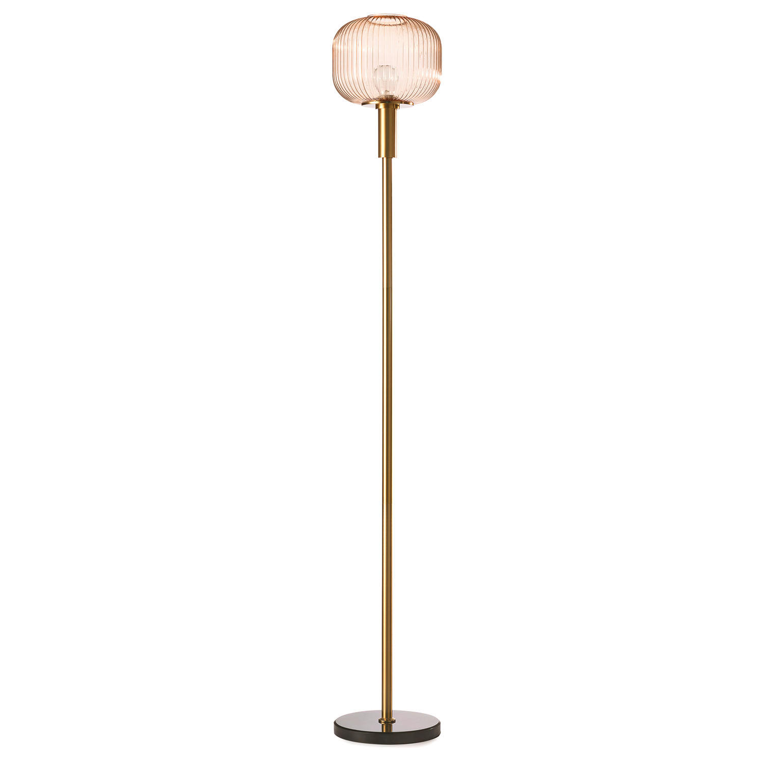 STEHLEUCHTE 5900 DOROTY 24/24/162 cm   - Bernsteinfarben/Sahara, KONVENTIONELL, Glas/Kunststoff (24/24/162cm)