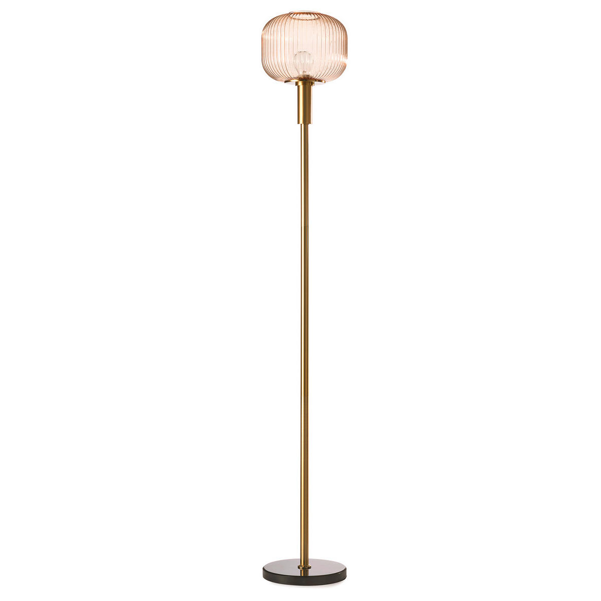 STEHLEUCHTE 5900 DOROTY 24/24/162 cm   - Bernsteinfarben/Sahara, KONVENTIONELL, Glas/Kunststoff (24/24/162cm)