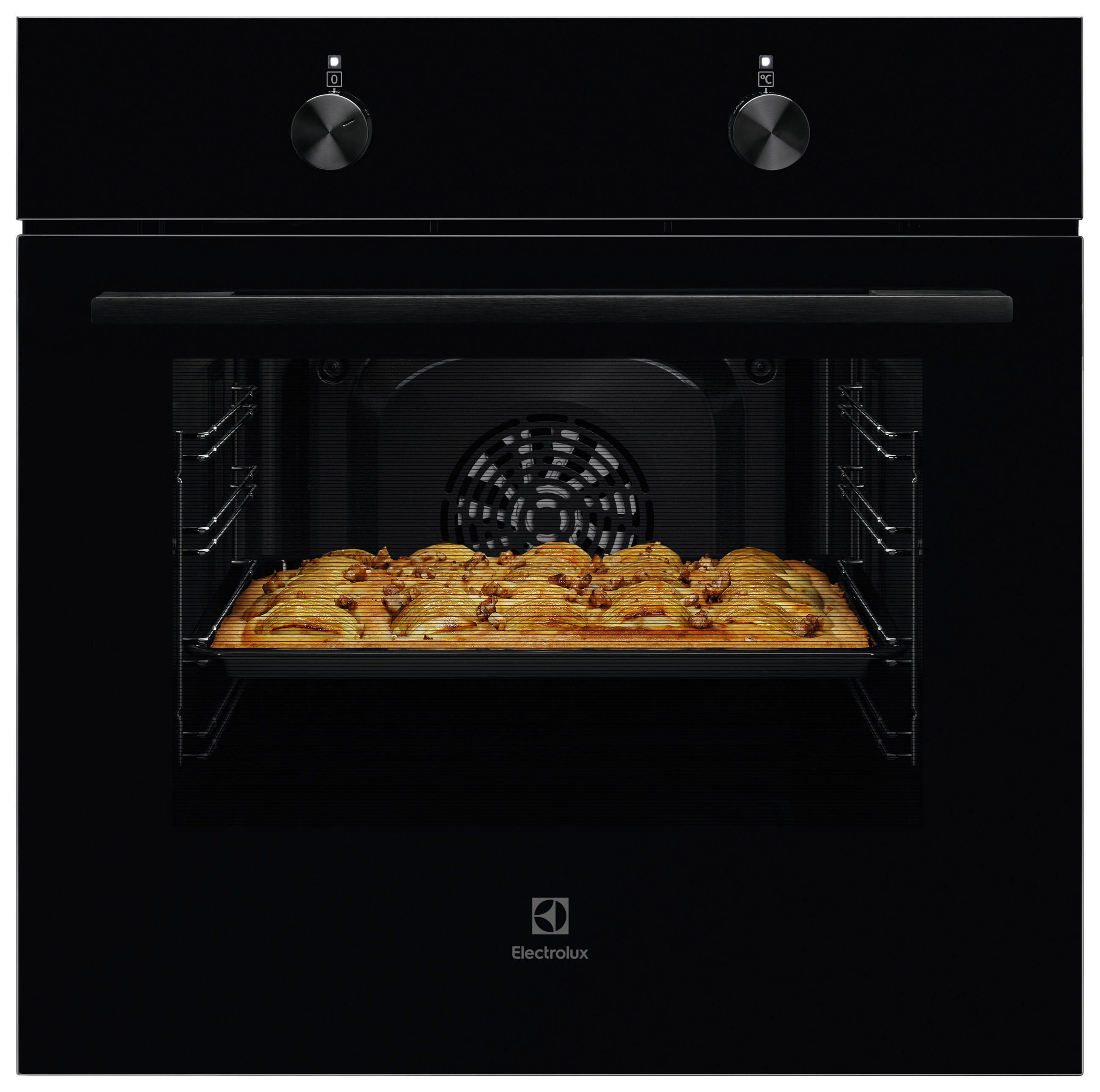 EINBAUBACKOFEN KOHLH00BK  - Schwarz, Basics, Glas/Metall (59,5/59,4/54,8cm) - Electrolux
