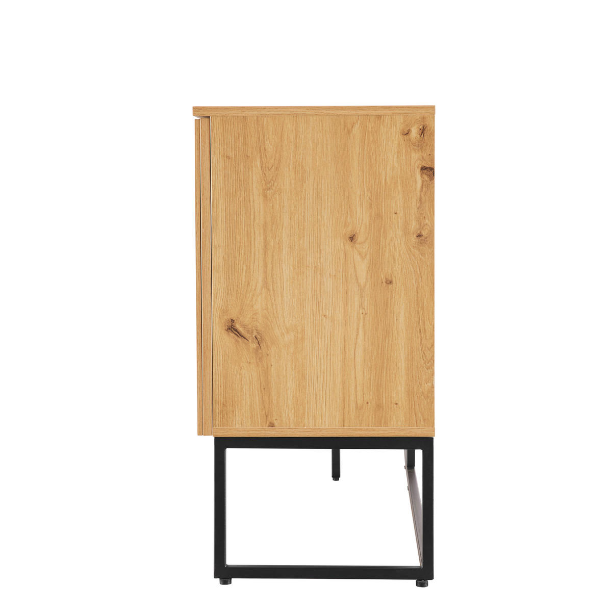 SIDEBOARD  213/80/40 cm 2 Schublade(n)  - Schwarz/Eiche Artisan, MODERN, Holzwerkstoff/Metall (213/80/40cm) - Xora