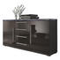 SIDEBOARD Hochglanz, melaminharzbeschichtet Grau - Silberfarben/Grau, Design, Holzwerkstoff/Kunststoff (135/70/34cm) - CARRYHOME