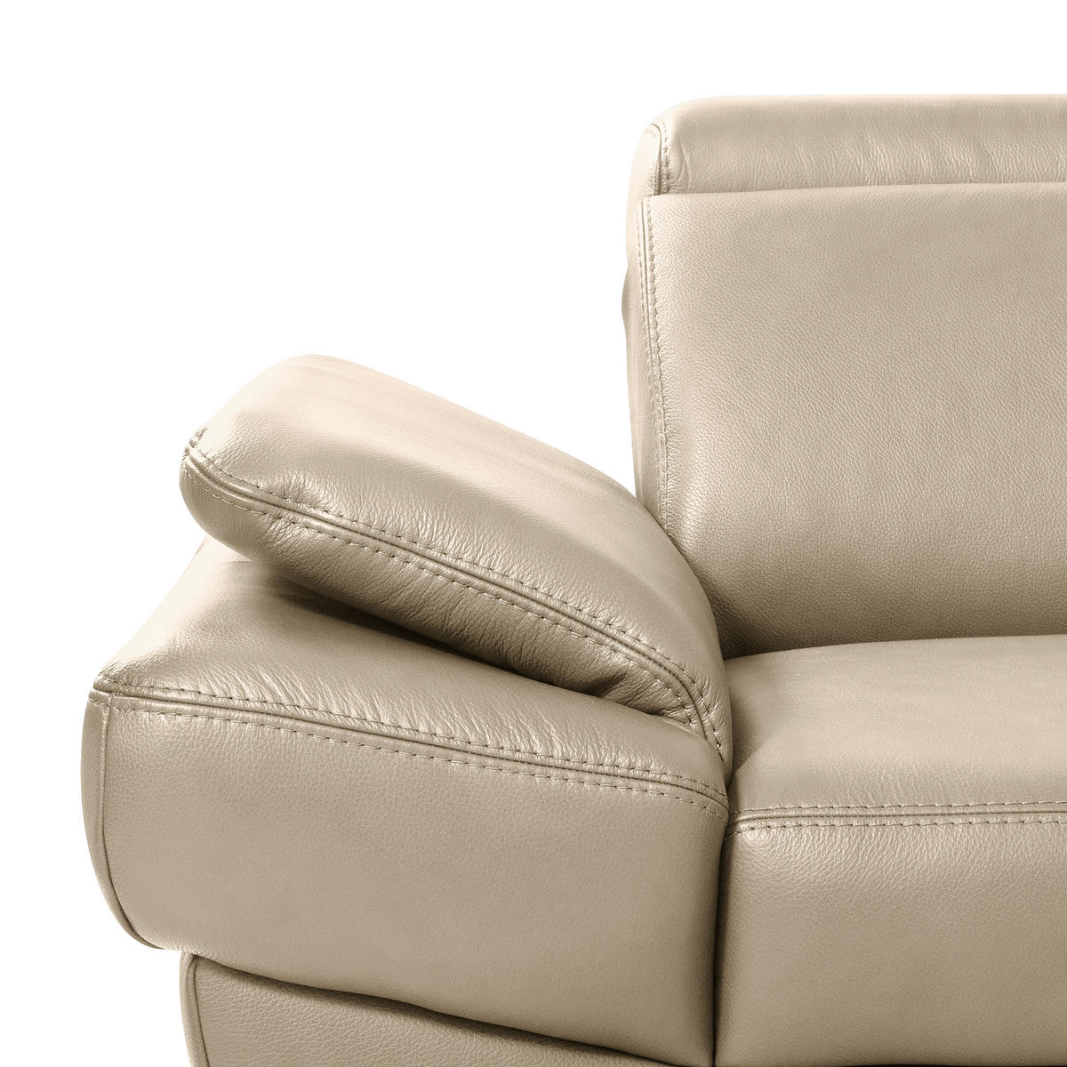 ECKSOFA  in Lederlook Echtleder Grau  - Schwarz/Grau, Design, Leder/Textil (264/211cm) - Livetastic