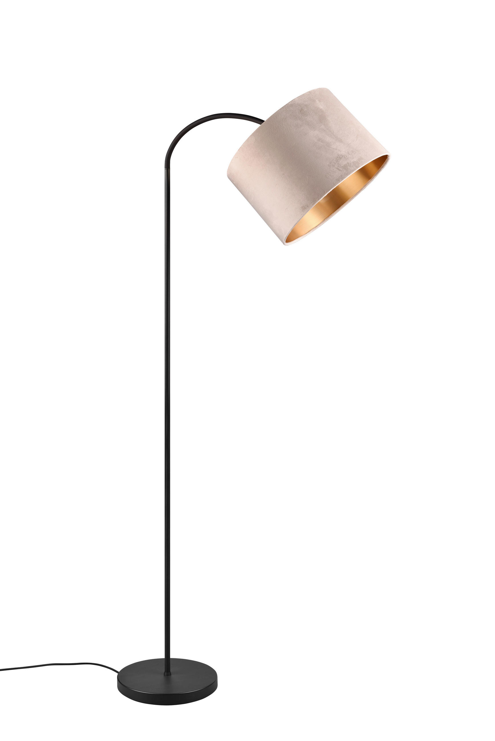 STEHLEUCHTE 35/156 cm    - Beige/Goldfarben, KONVENTIONELL, Textil/Metall (35/156cm) - Trio Leuchten