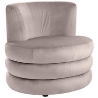 DESIGNSESSEL in Flachgewebe Altrosa  - Edelstahlfarben/Altrosa, Trend, Textil/Metall (90/82/85cm) - Livetastic