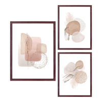 BILDERRAHMENSET - Braun, Design, Glas/Holz (21/30cm)