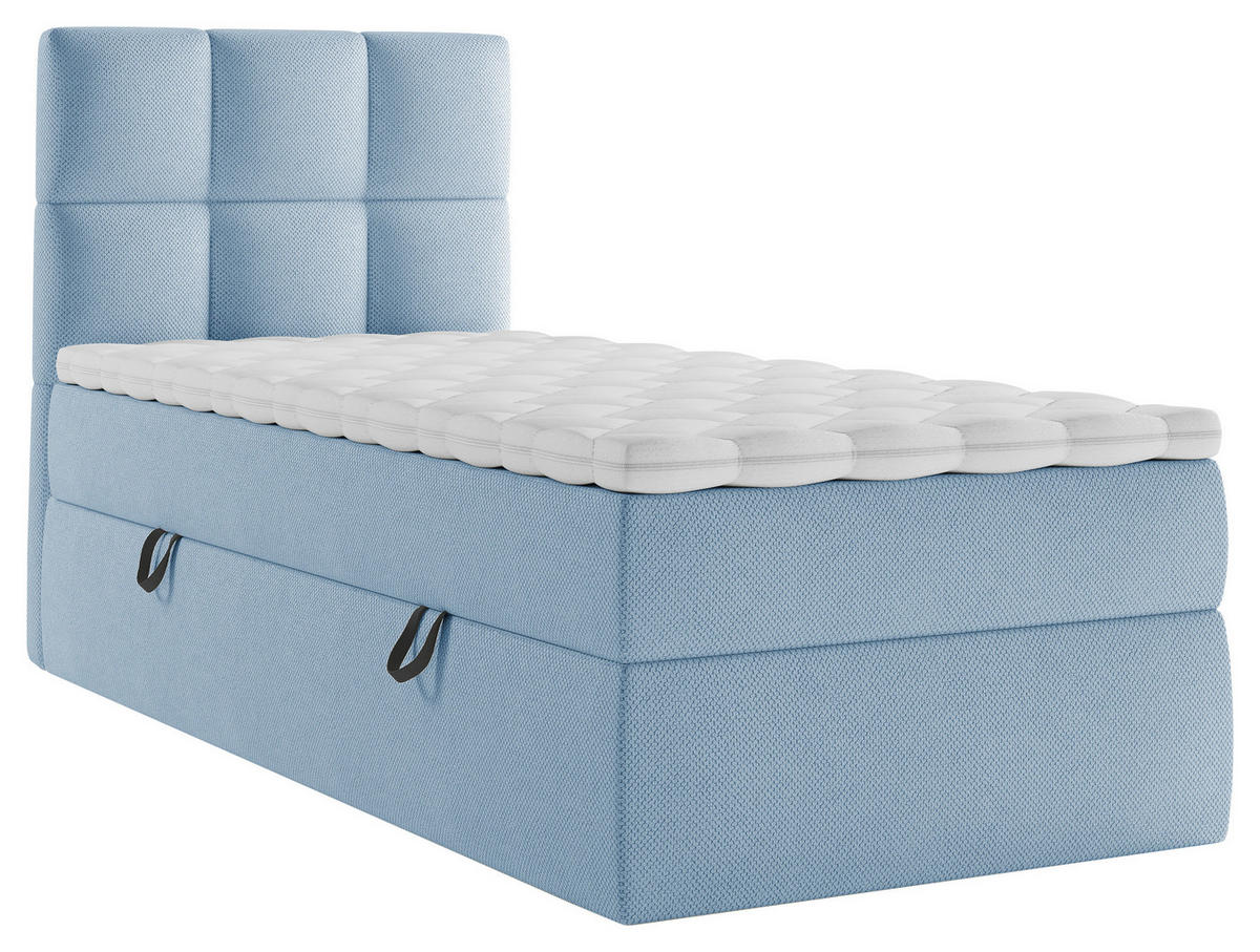 BOXBETT 90/200 cm  in Blau  - Blau/Schwarz, Modern, Holz/Holzwerkstoff (90/200cm) - MID.YOU