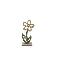 Floare Decorativă - galben/verde, Lifestyle, lemn (9/21,5/4cm)